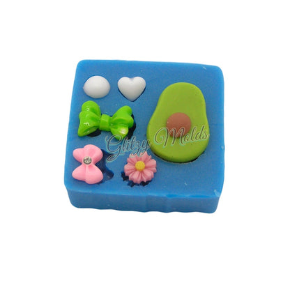 Silicone Avocado Mold, Earring Mold for Cold Porcelain