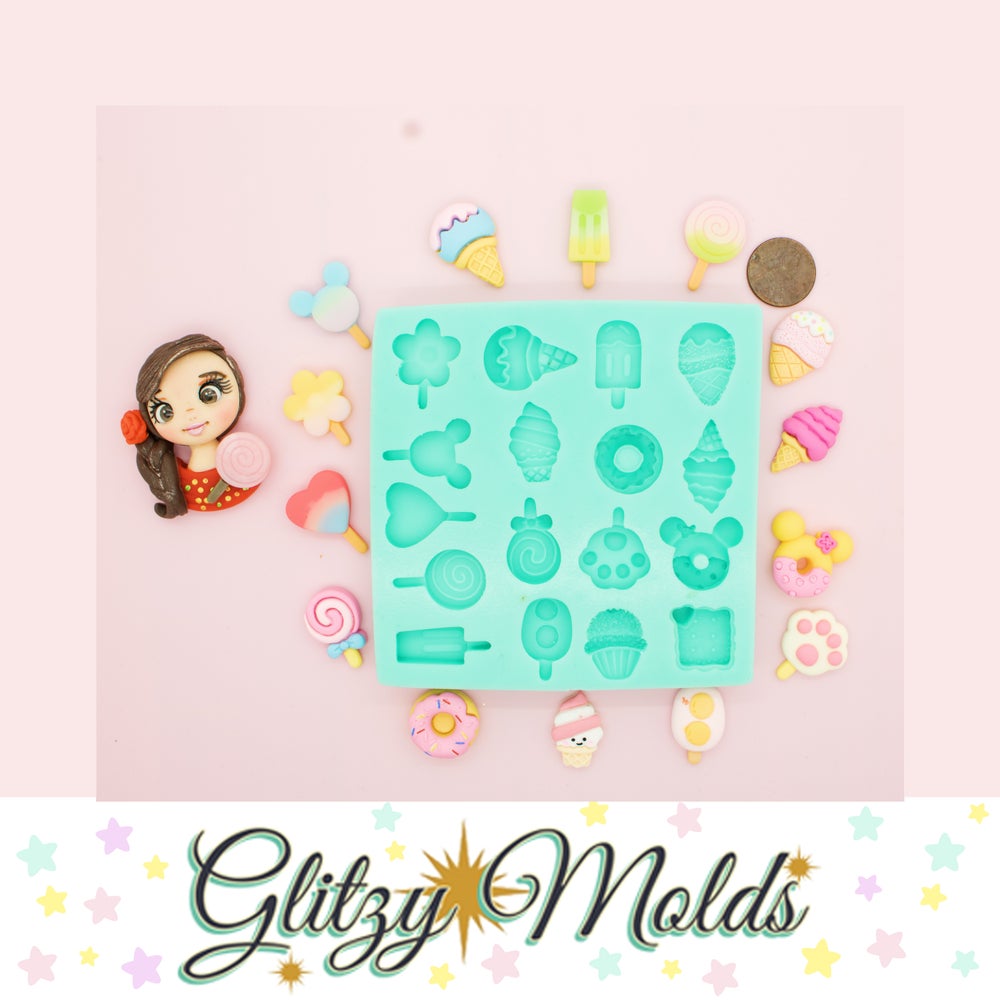 Mini Ice Cream Silicone Mold, Earring silicone Mold, Molde de Heladitos, Molde Complimentos GM-MCP1