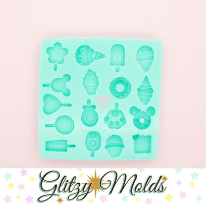 Mini Ice Cream Silicone Mold, Earring silicone Mold, Molde de Heladitos, Molde Complimentos GM-MCP1