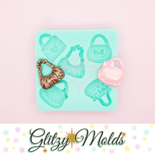 Mini Purse Silicone Mold, Molde de Mini Bolsos, Applique Doll Accessories GM-MC2