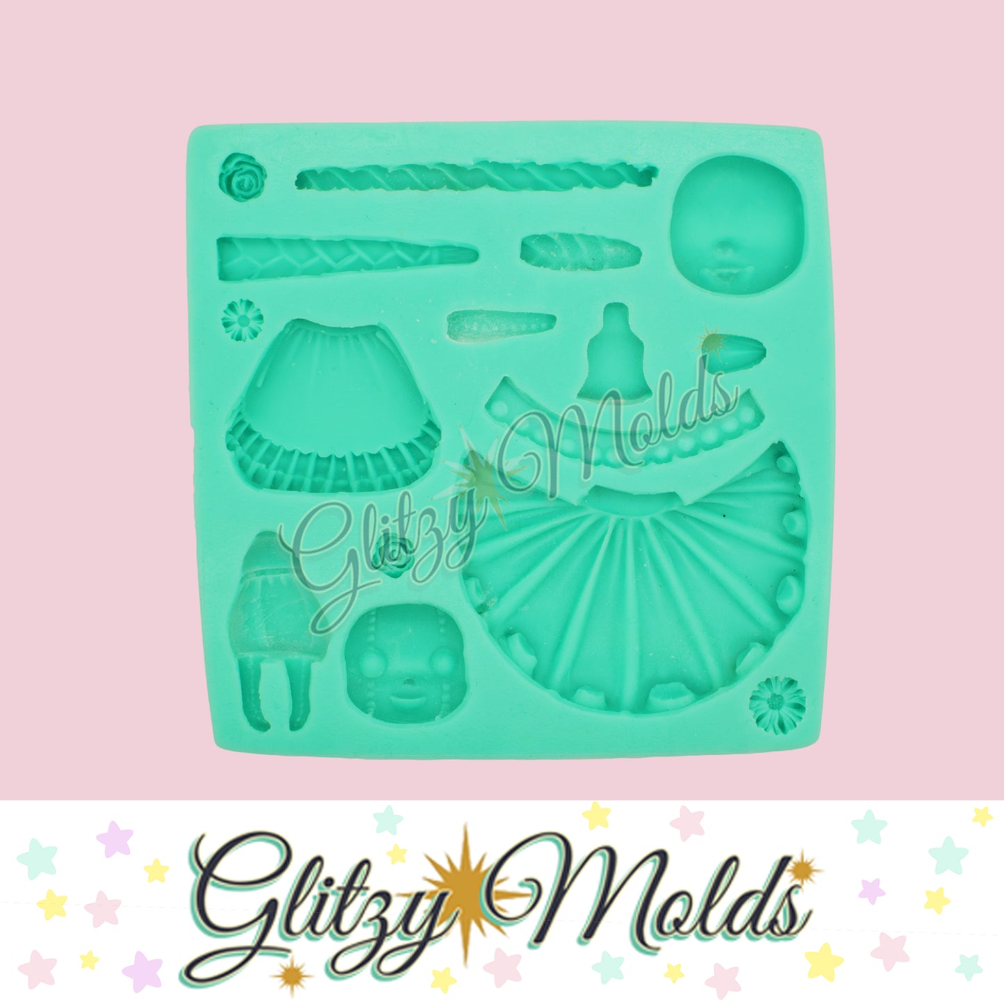 Lele Doll Silicone Mold, Clay Mold, Molde Mexicanitas, Molde para Porcelana Fria GM 8-5