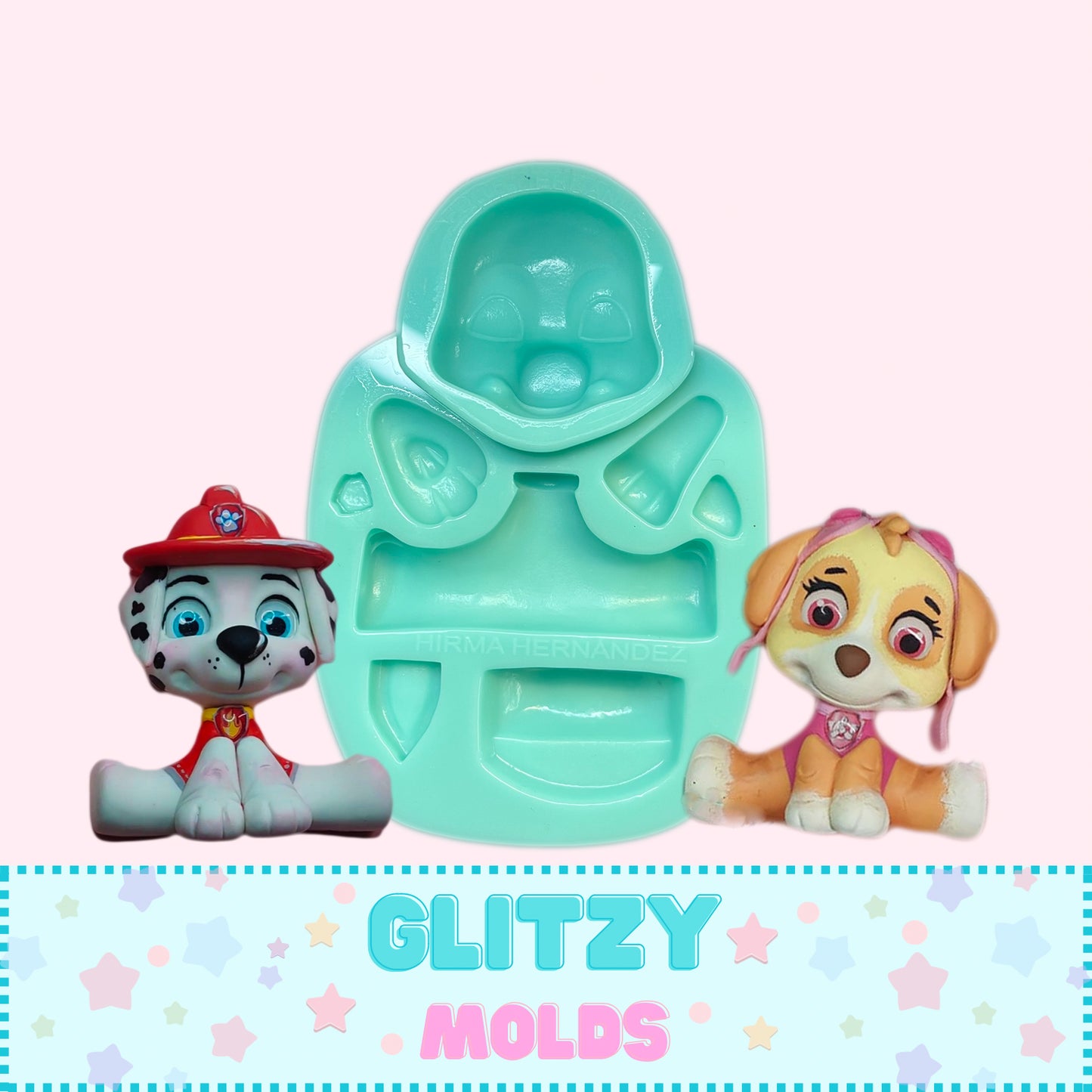 Paw Patrol Dog Mold, Silicone Mold, Molde Paw Patrol de Edith Hernande –  Glitzy Molds