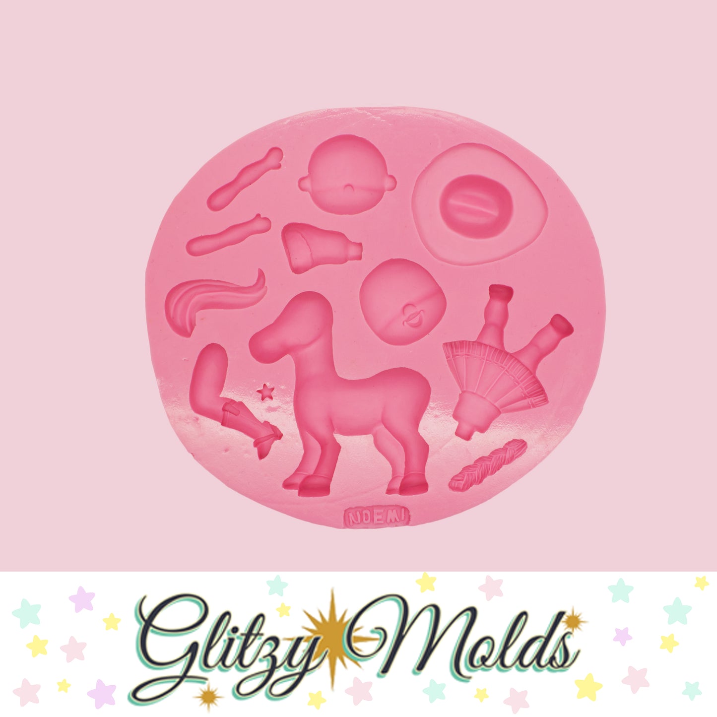 Cute Cowgirl Silicone Mold, Molde Vaqueritas NH #3