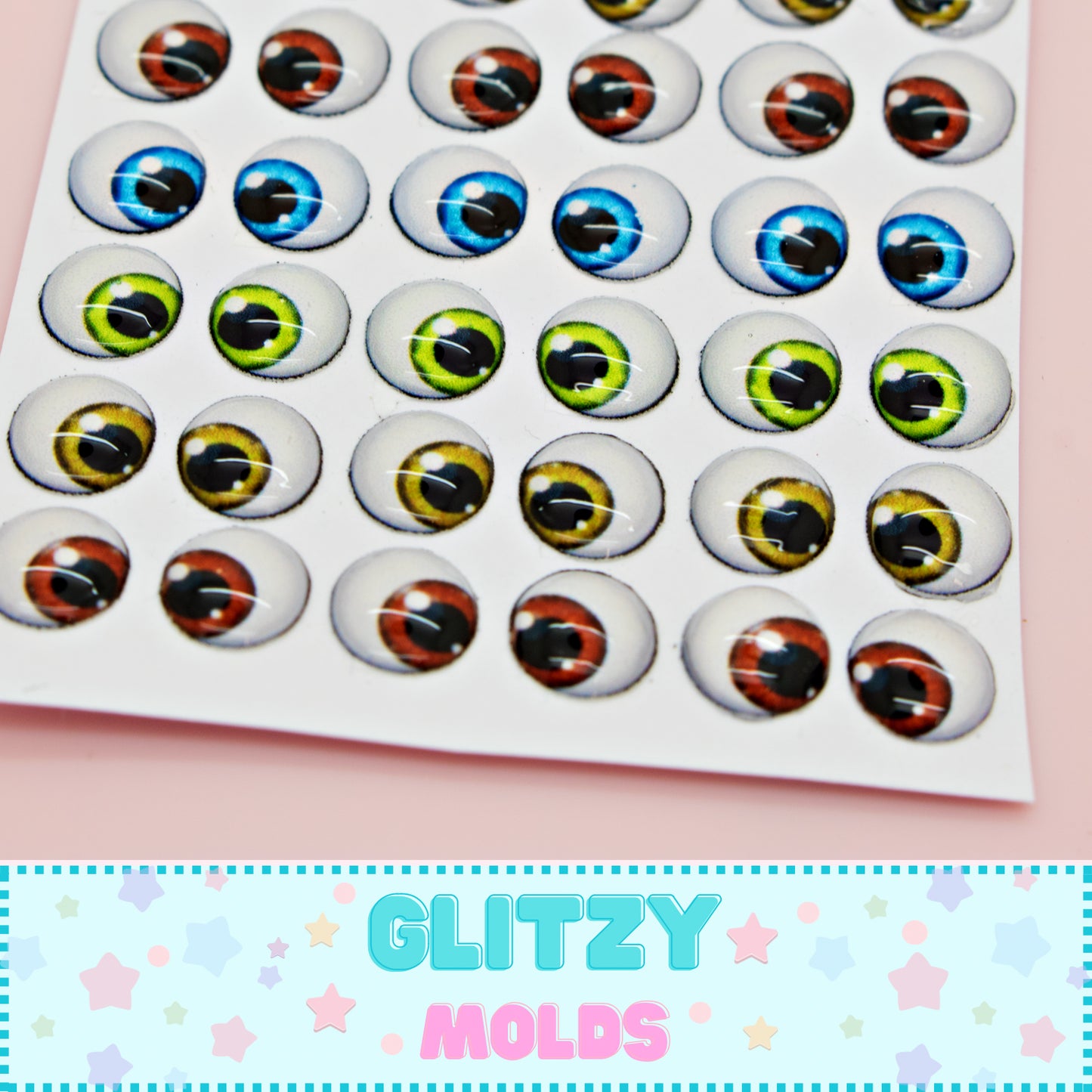 3D Eye Stickers, 3D Resin Eyes, Ojos Resinados 3D, Ojitos Auto adheribles GM-106