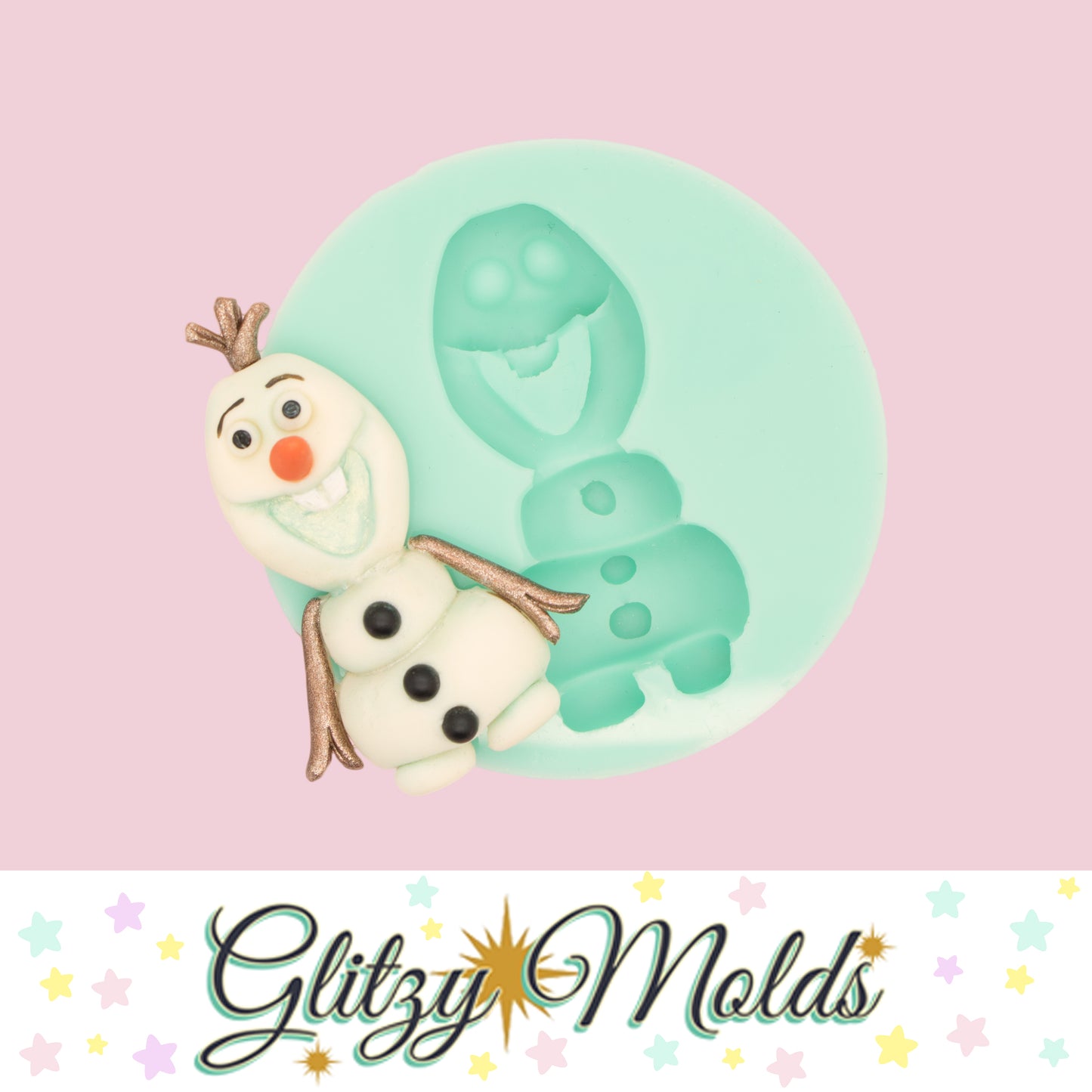 Snowman Silicone Mold, Olaf Silicone Mold, Molde de Silicone GM-203