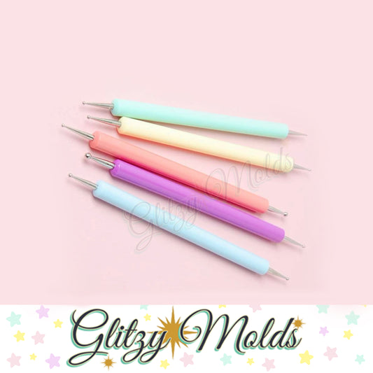 5 Pcs Pastel Dotting and Shapping Tool for Clay