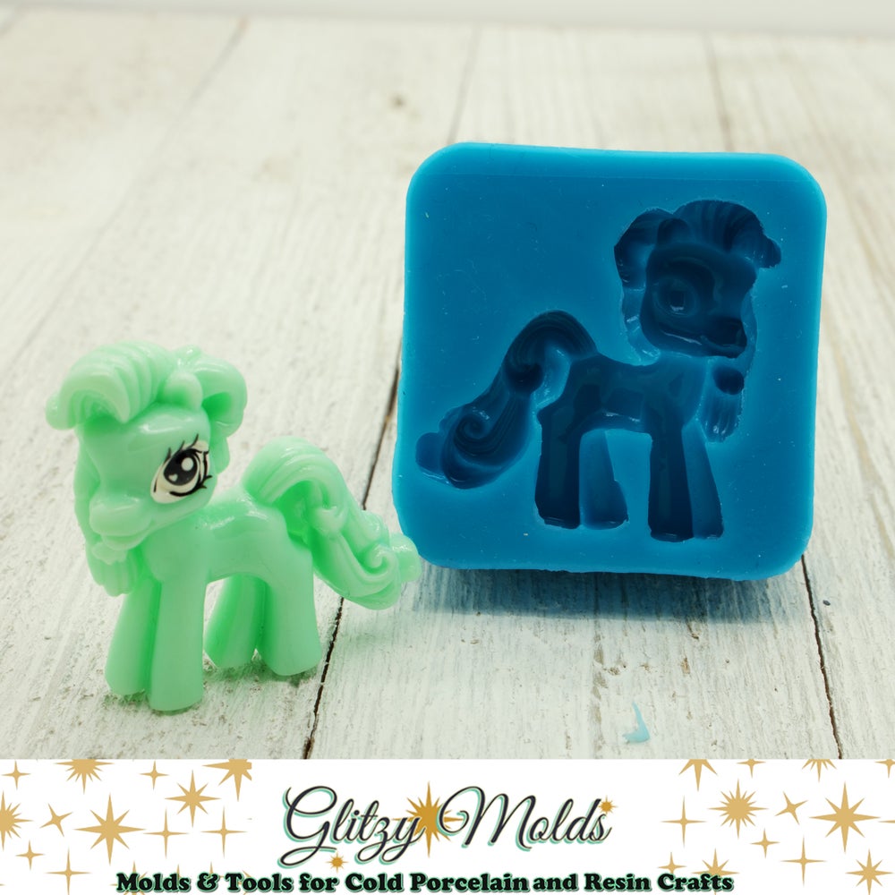 Little Pony Silicone Mold, Molde Pony para Porcelana Fria