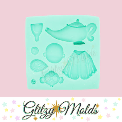 Princess Collection, Jazmin Silicone Mold, Collecion Princesas, Molde Porcelana Fria GM-PC3