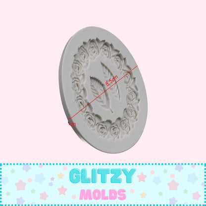 Small Floral Frame, Silicone Mold, Molde de Camafeo Floral Chico GM-101