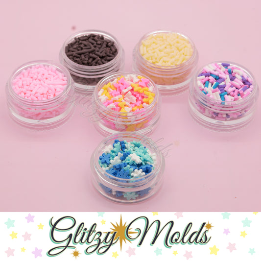 Sweet Deco Sprinkles, Fake Sprinkles Set, Set de Granillo Artificial S –  Glitzy Molds