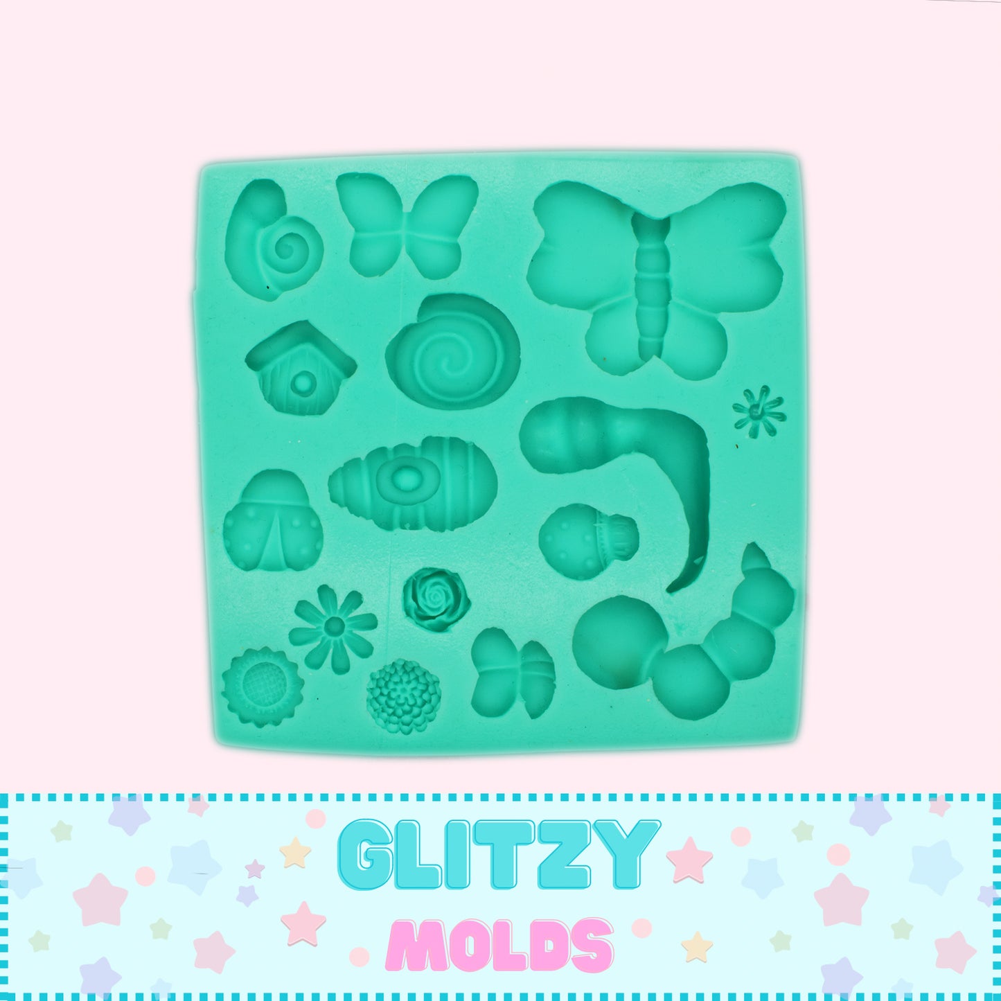 Spring Garden, Silicone Mold, Molde de Silicon, Jardin de Primavera GM-2.1