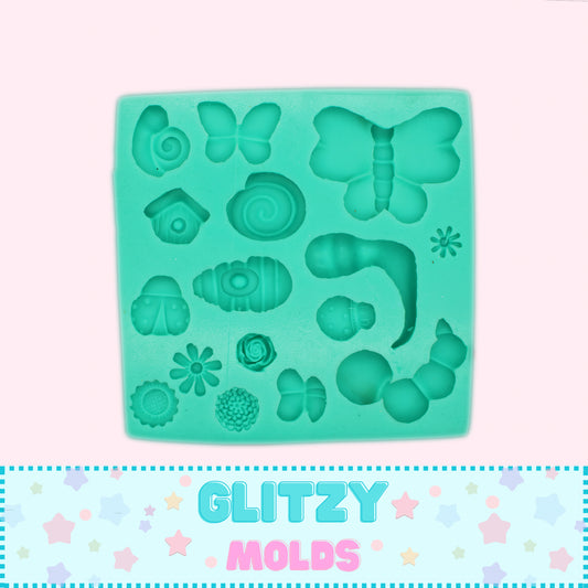 Spring Garden, Silicone Mold, Molde de Silicon, Jardin de Primavera GM-2.1