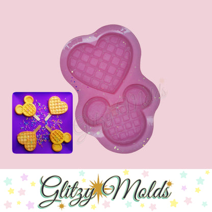 Waffle themed Silicone Mold, Molde de Waffles, Molde de Silicone para porcelana fria