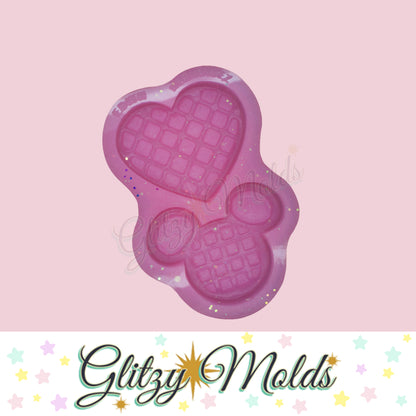 Waffle themed Silicone Mold, Molde de Waffles, Molde de Silicone para porcelana fria