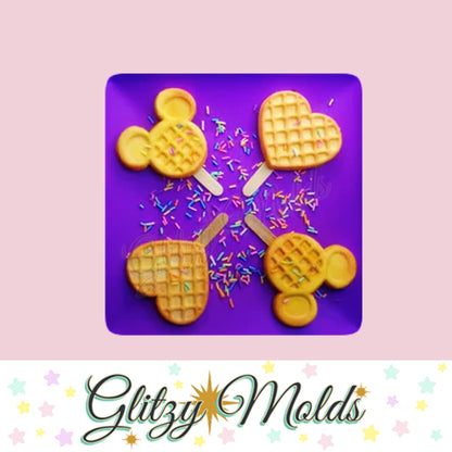 Waffle themed Silicone Mold, Molde de Waffles, Molde de Silicone para porcelana fria