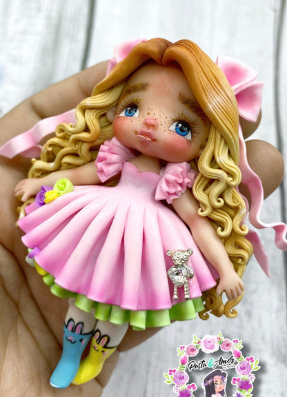 Baby and Mini Nutcracker, Doll Applique Silicone Mold, Molde Mini Cascanueces de Yanneth LS MY-9