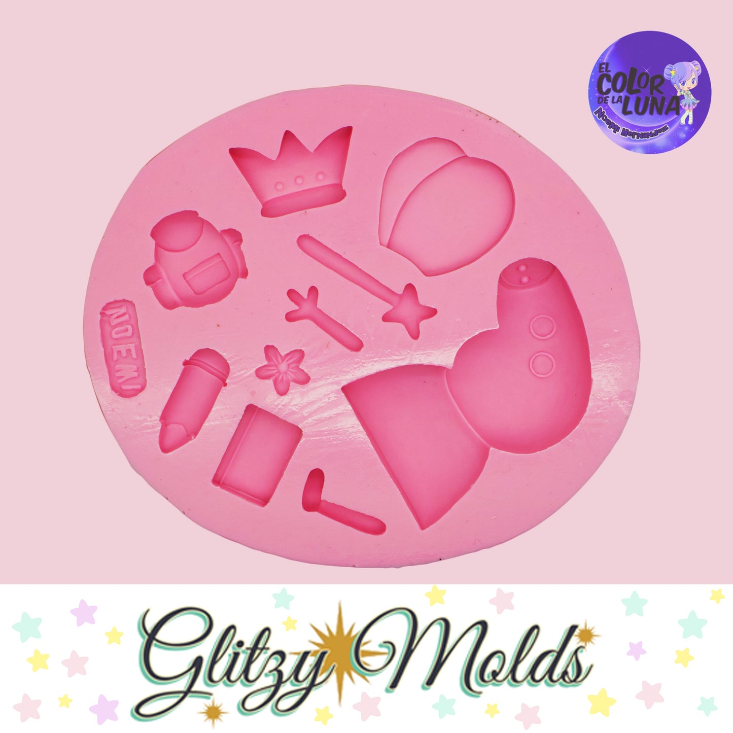 Peppa Pig Silicone Mold,  Molde de Peppa Pig, Moldes de Silicone Porcelana Fria NH #27