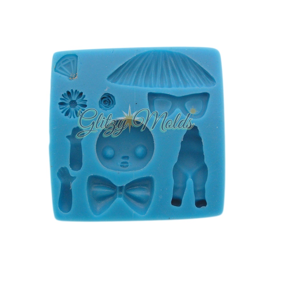 LOL Doll Silicone Mold, Molde LOL, Applique Silicone Mold GM-8S